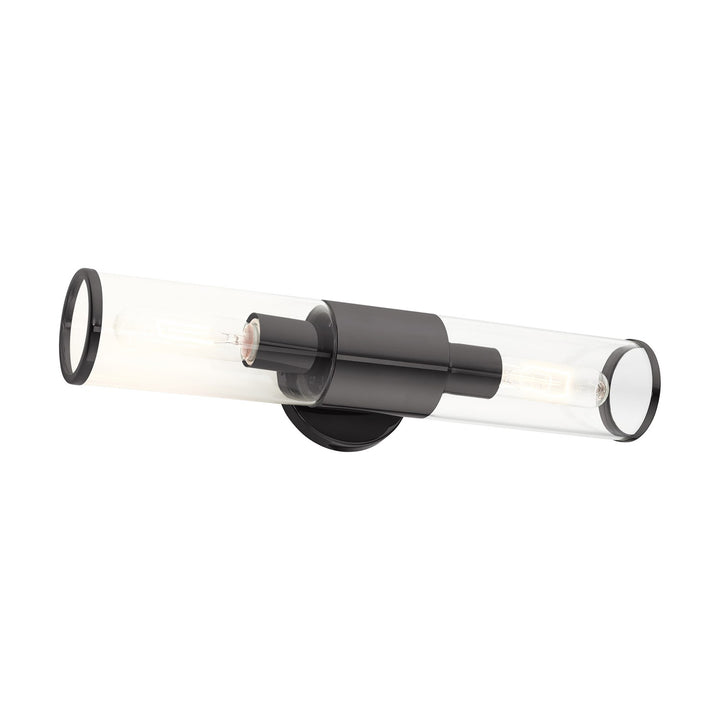 2 Light Black Chrome Ada Vanity Sconce