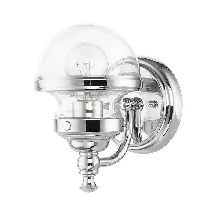 1 Light Polished Chrome Wall Sconce