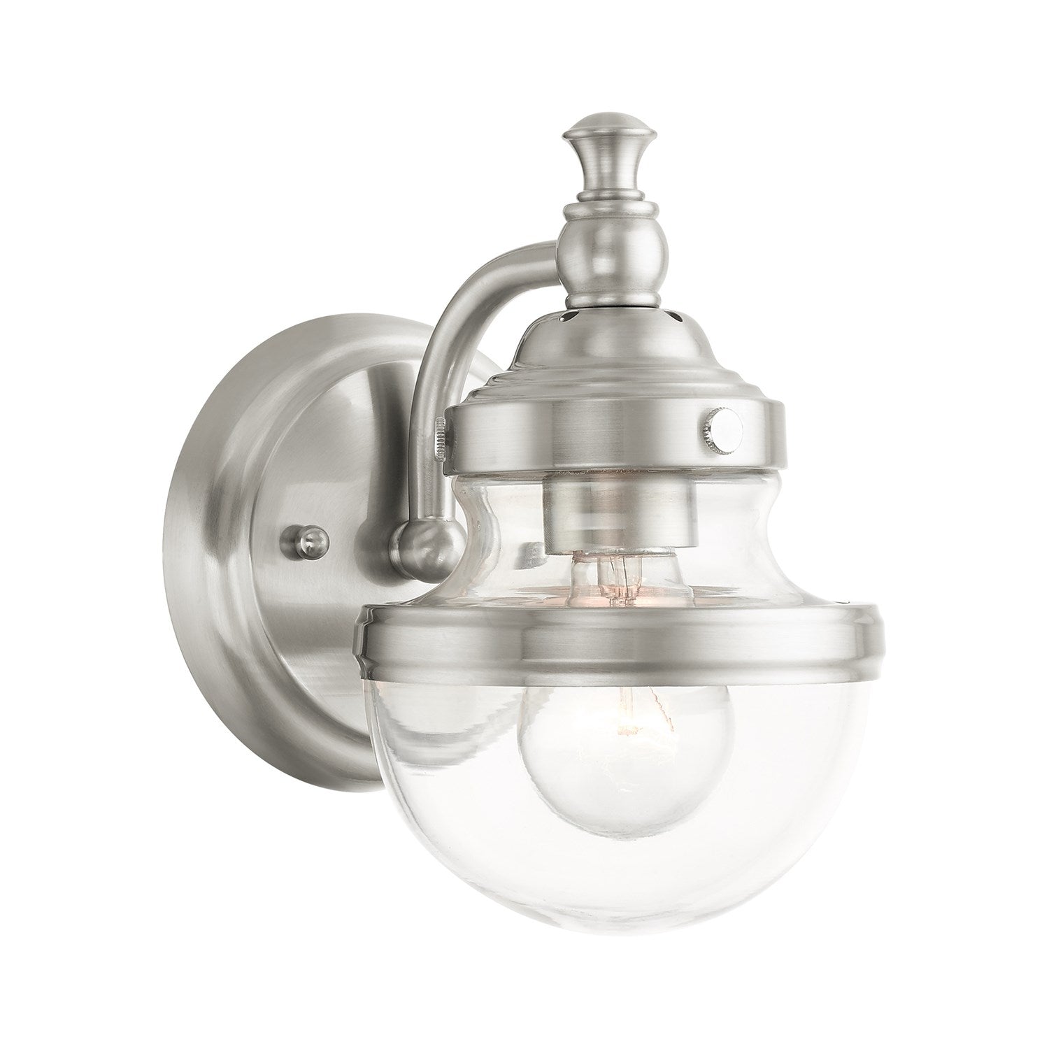 1 Light Brushed Nickel Wall Sconce by Livex Lighting
