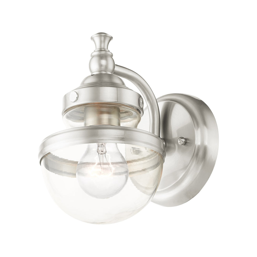 1 Light Brushed Nickel Wall Sconce