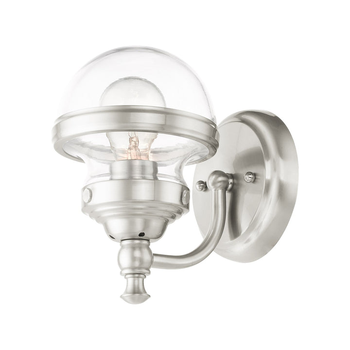 1 Light Brushed Nickel Wall Sconce