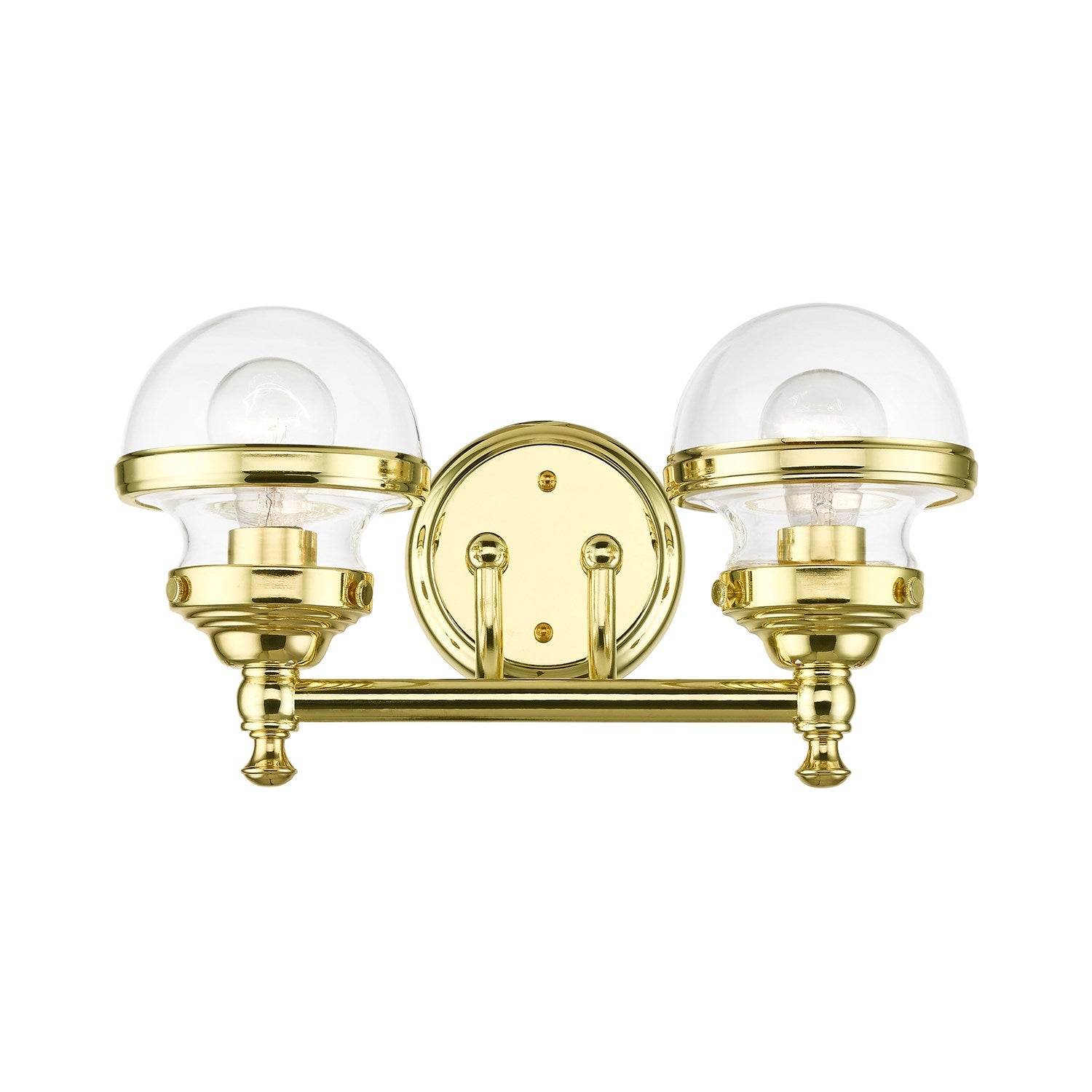 2 Light Polished Brass Vanity Sconce by Livex Lighting