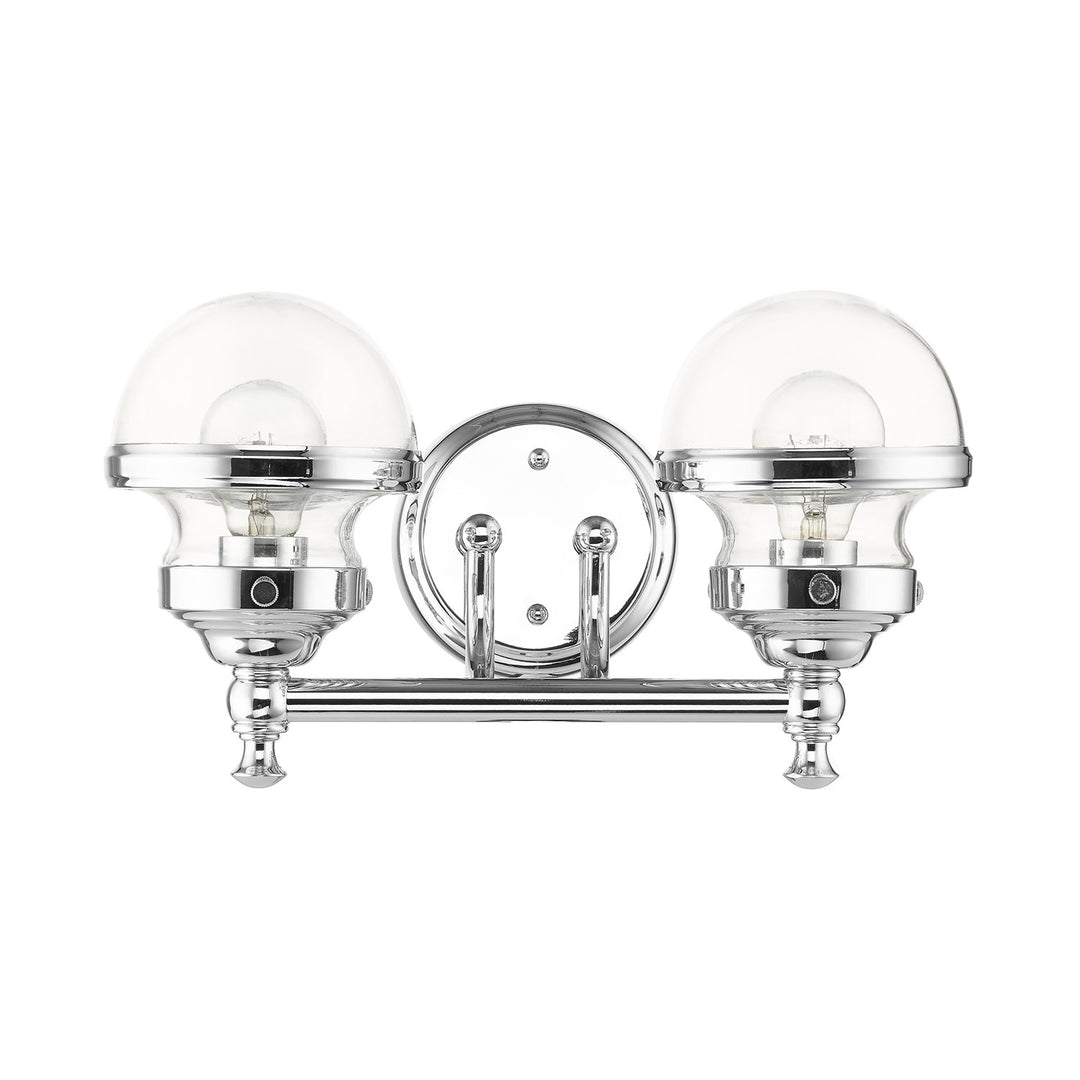 2 Light Polished Chrome Bath Vanity
