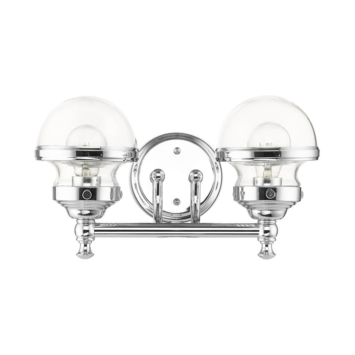 2 Light Polished Chrome Bath Vanity