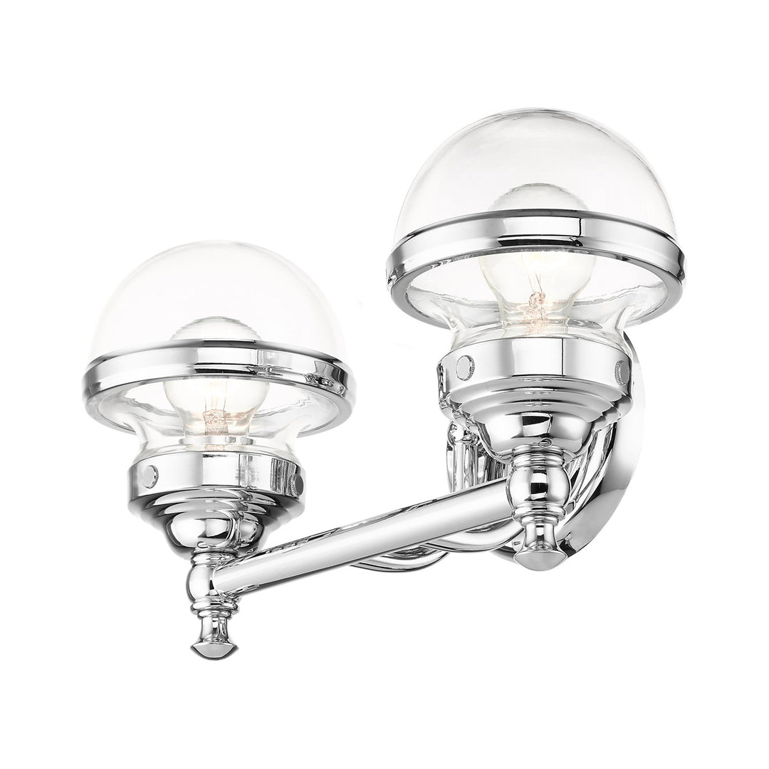 2 Light Polished Chrome Bath Vanity