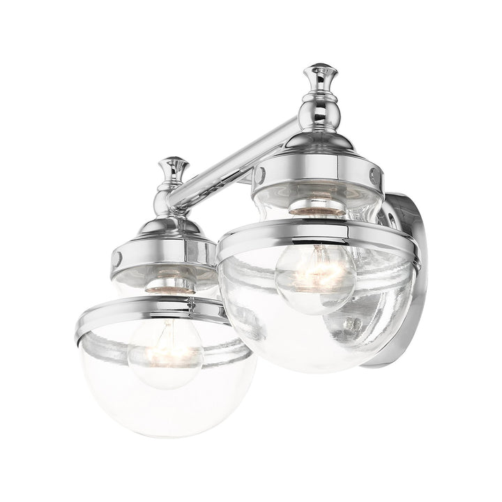 2 Light Polished Chrome Bath Vanity