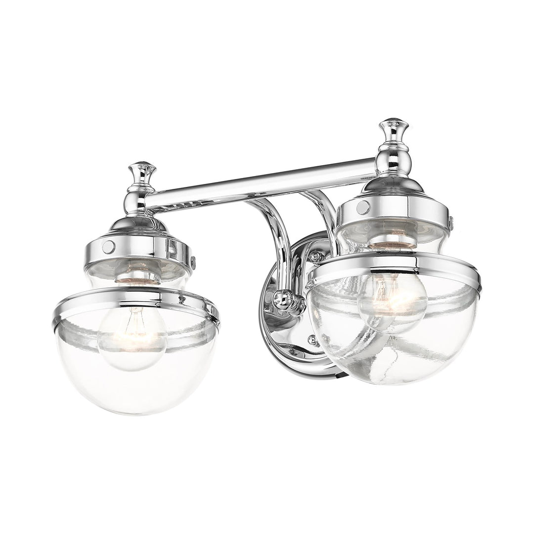 2 Light Polished Chrome Bath Vanity