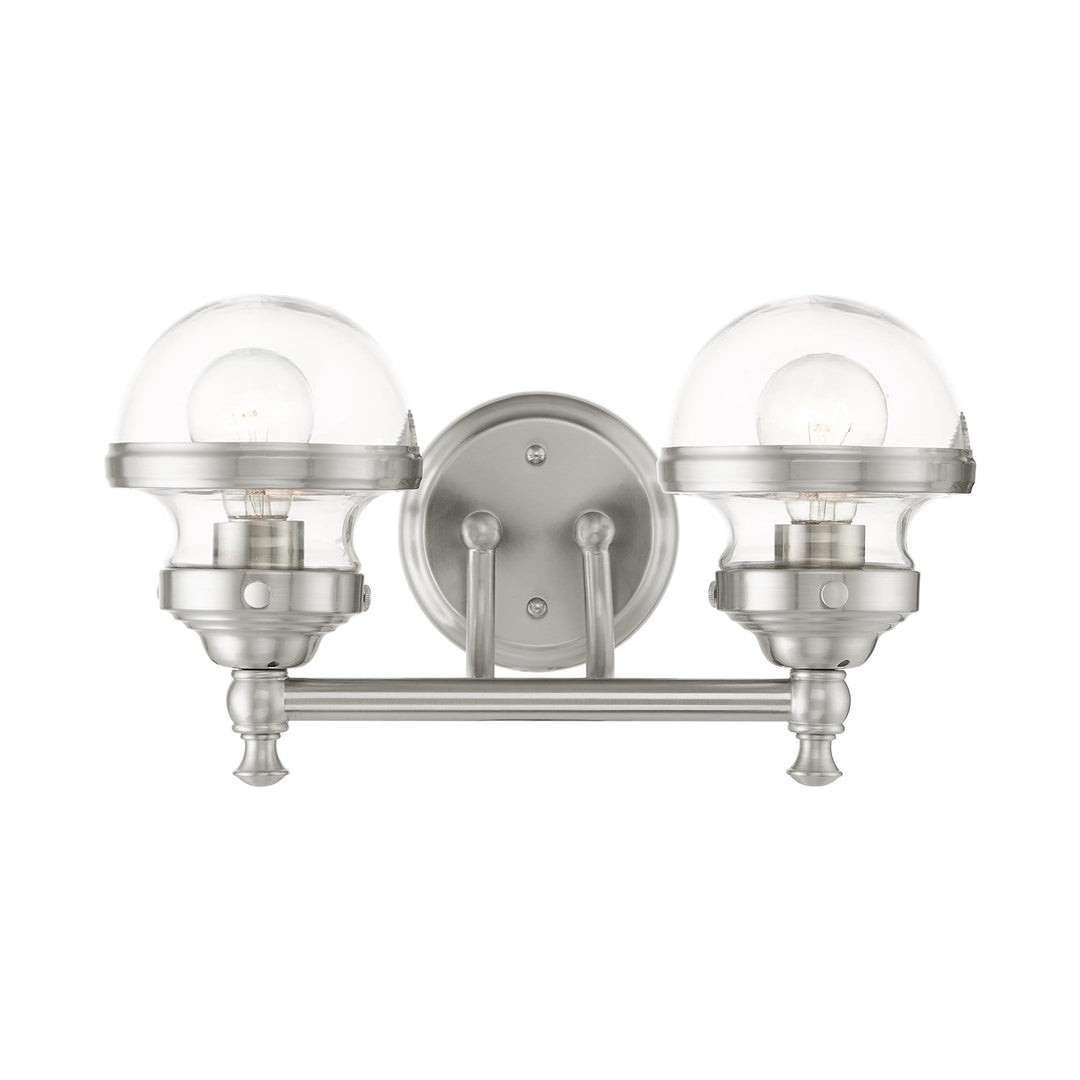 2 Light Brushed Nickel Bath Vanity by Livex Lighting