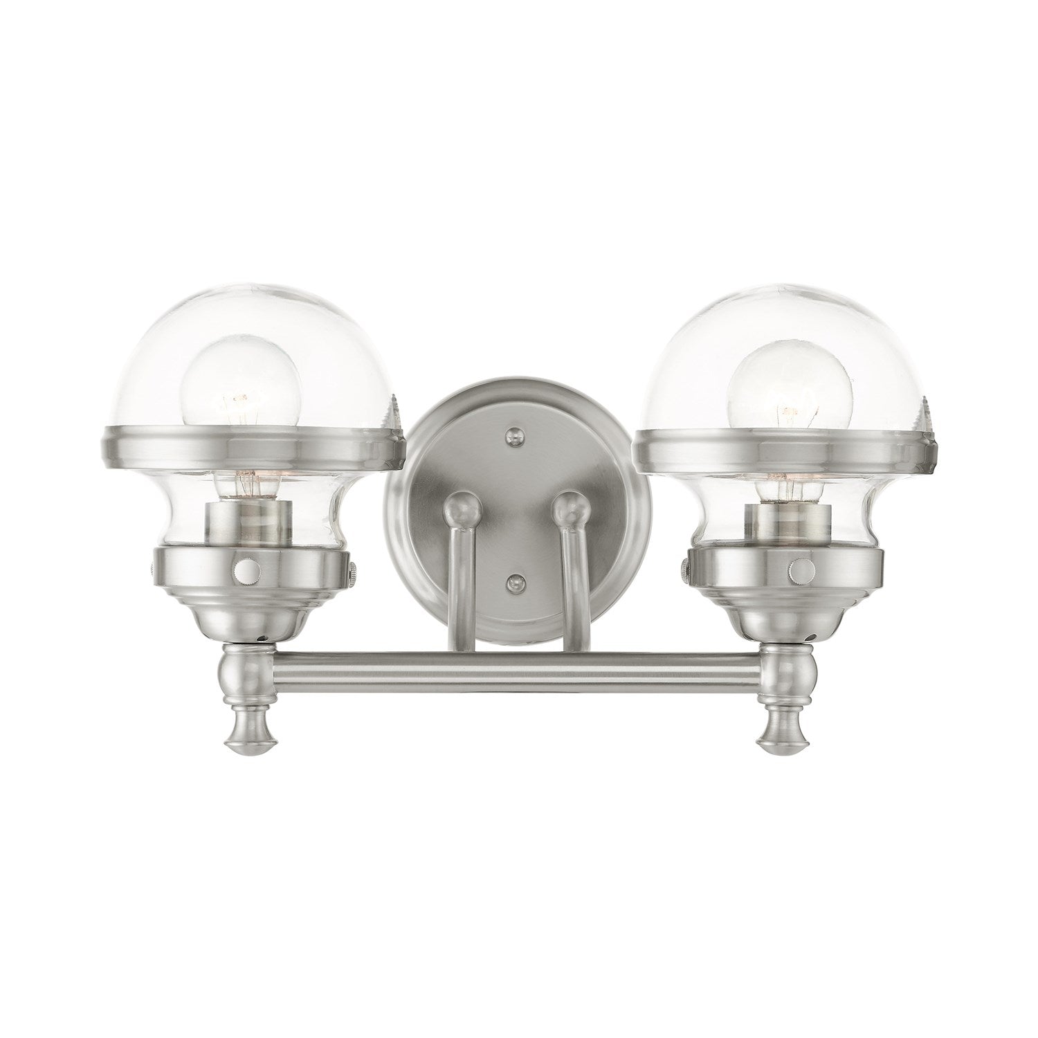 2 Light Brushed Nickel Bath Vanity by Livex Lighting