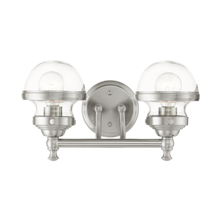 2 Light Brushed Nickel Bath Vanity by Livex Lighting