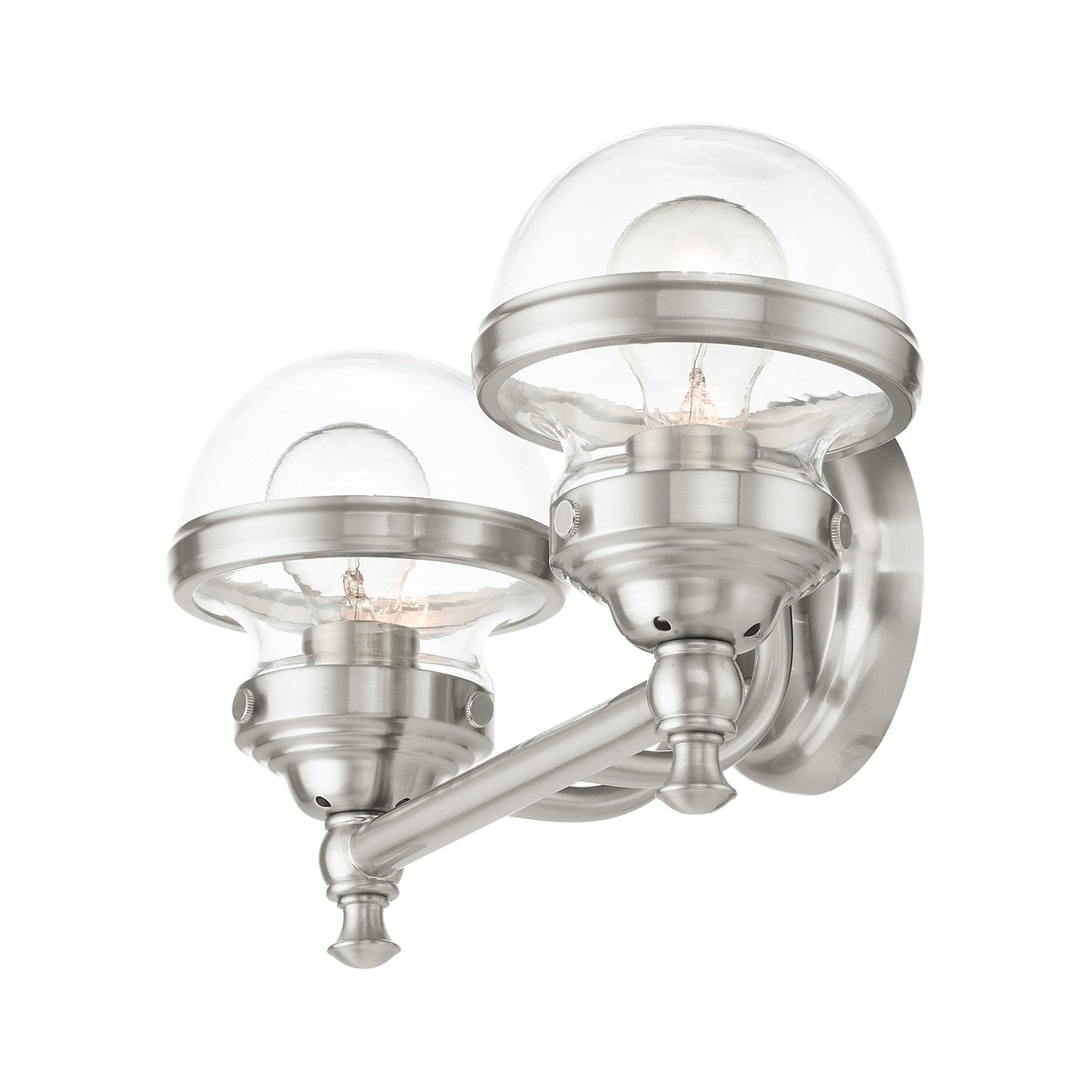 2 Light Brushed Nickel Bath Vanity