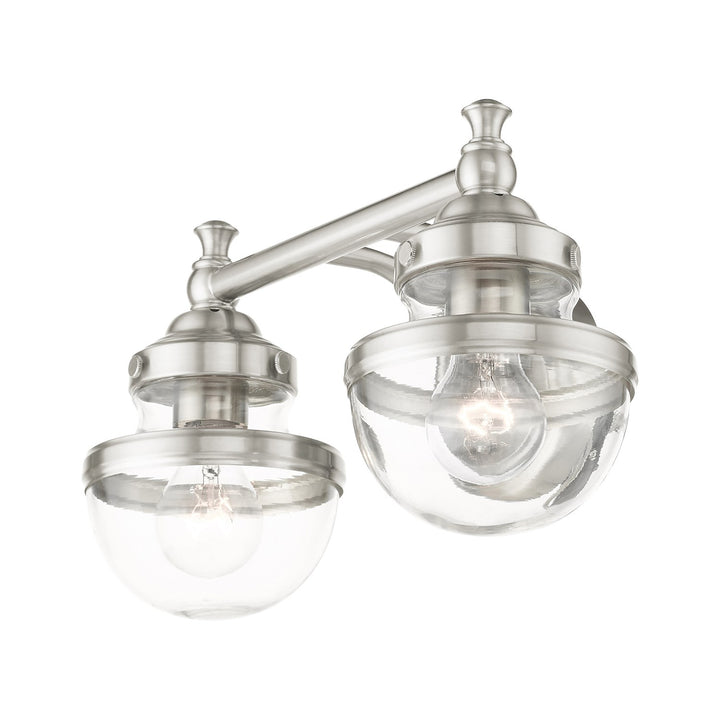 2 Light Brushed Nickel Bath Vanity