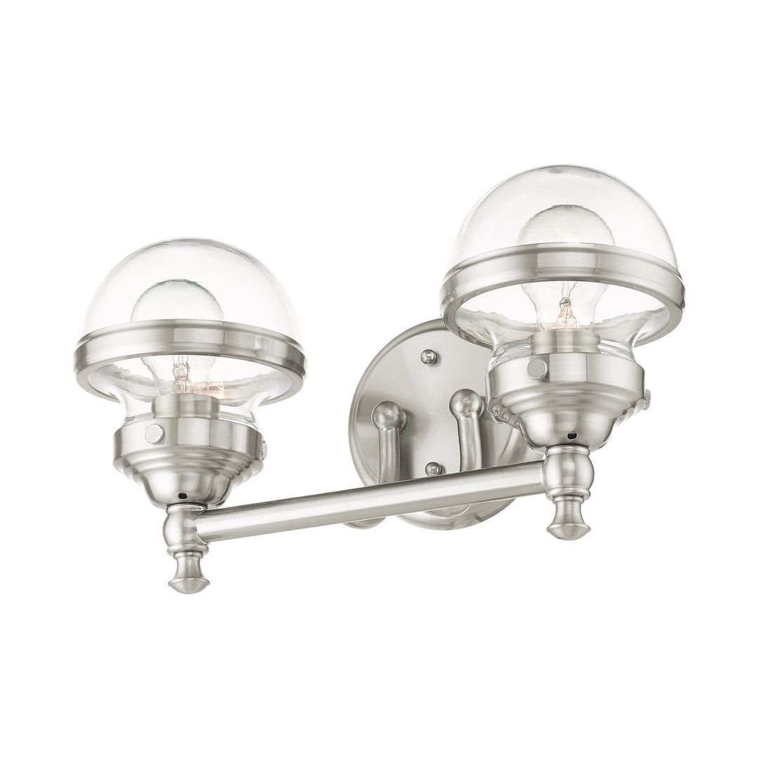 2 Light Brushed Nickel Bath Vanity