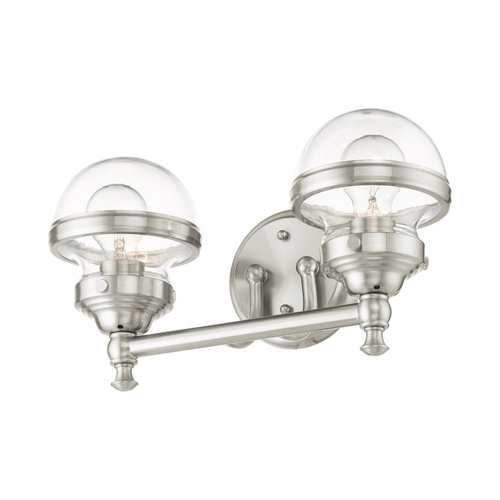 2 Light Brushed Nickel Bath Vanity