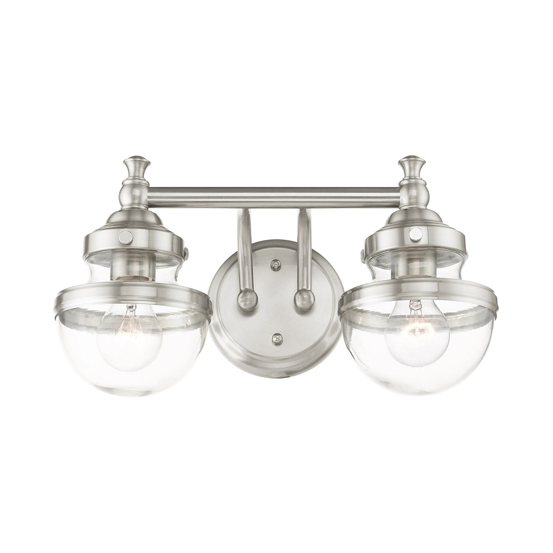 2 Light Brushed Nickel Bath Vanity