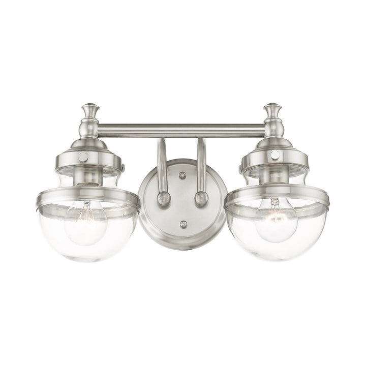 2 Light Brushed Nickel Bath Vanity