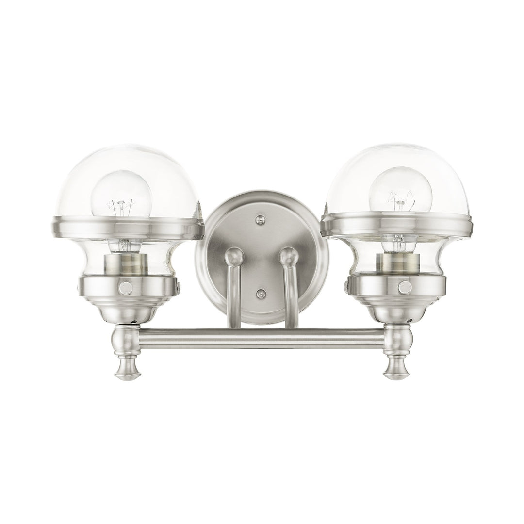2 Light Brushed Nickel Bath Vanity