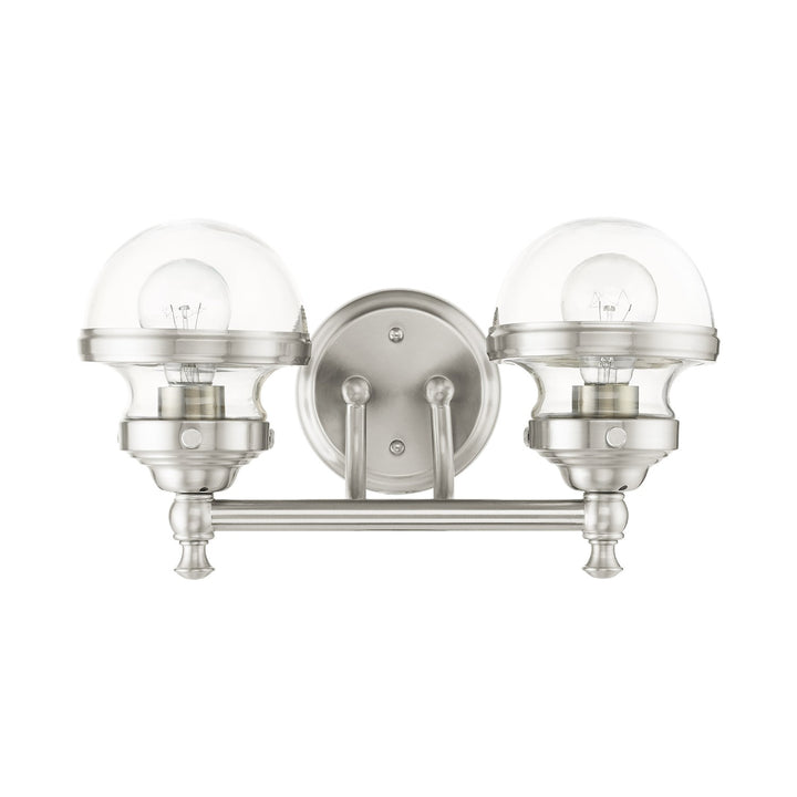 2 Light Brushed Nickel Bath Vanity