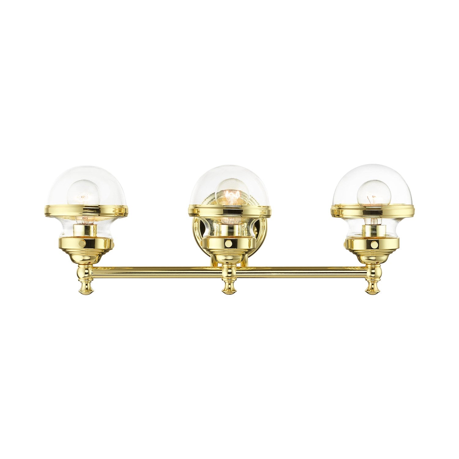 3 Light Polished Brass Bath Vanity by Livex Lighting