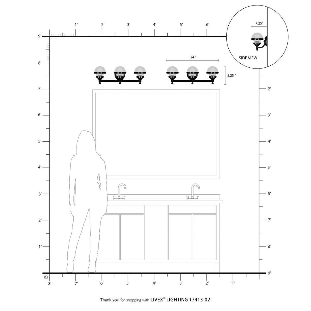 3 Light Polished Brass Bath Vanity