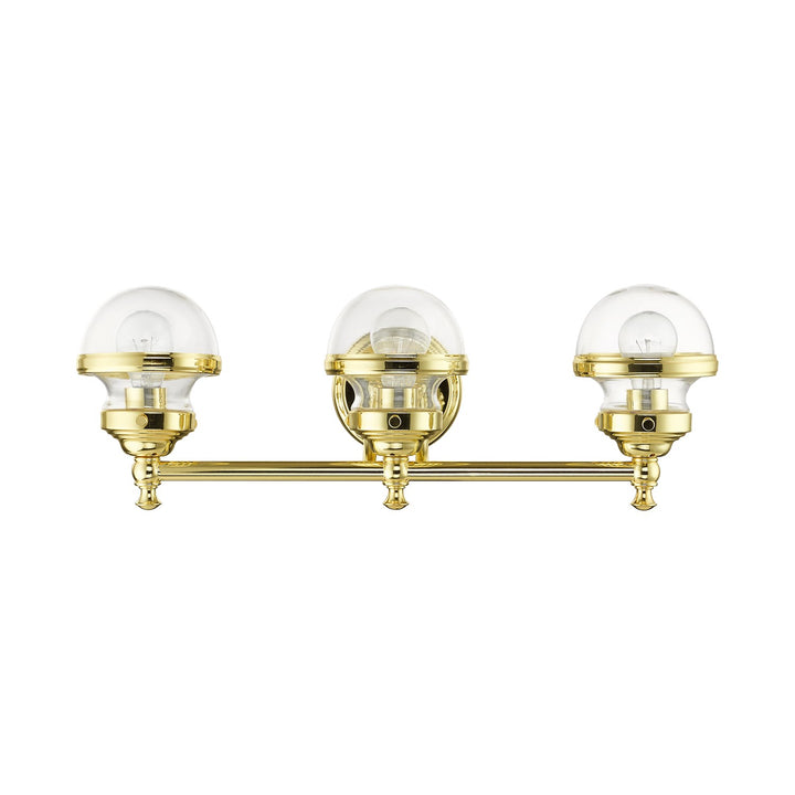 3 Light Polished Brass Bath Vanity
