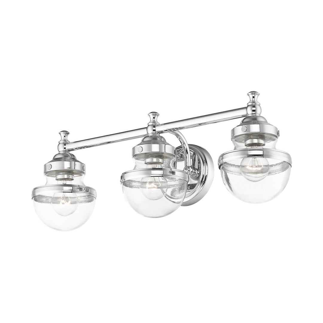 3 Light Polished Chrome Bath Vanity