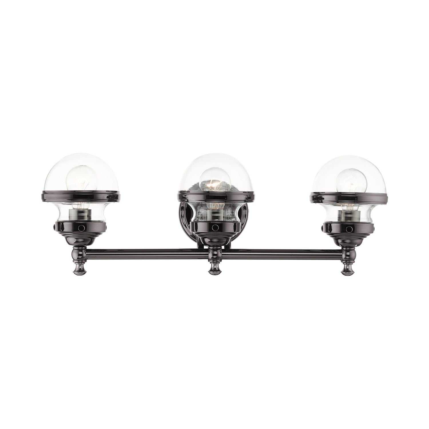 3 Light Polished Black Chrome Bath Vanity by Livex Lighting