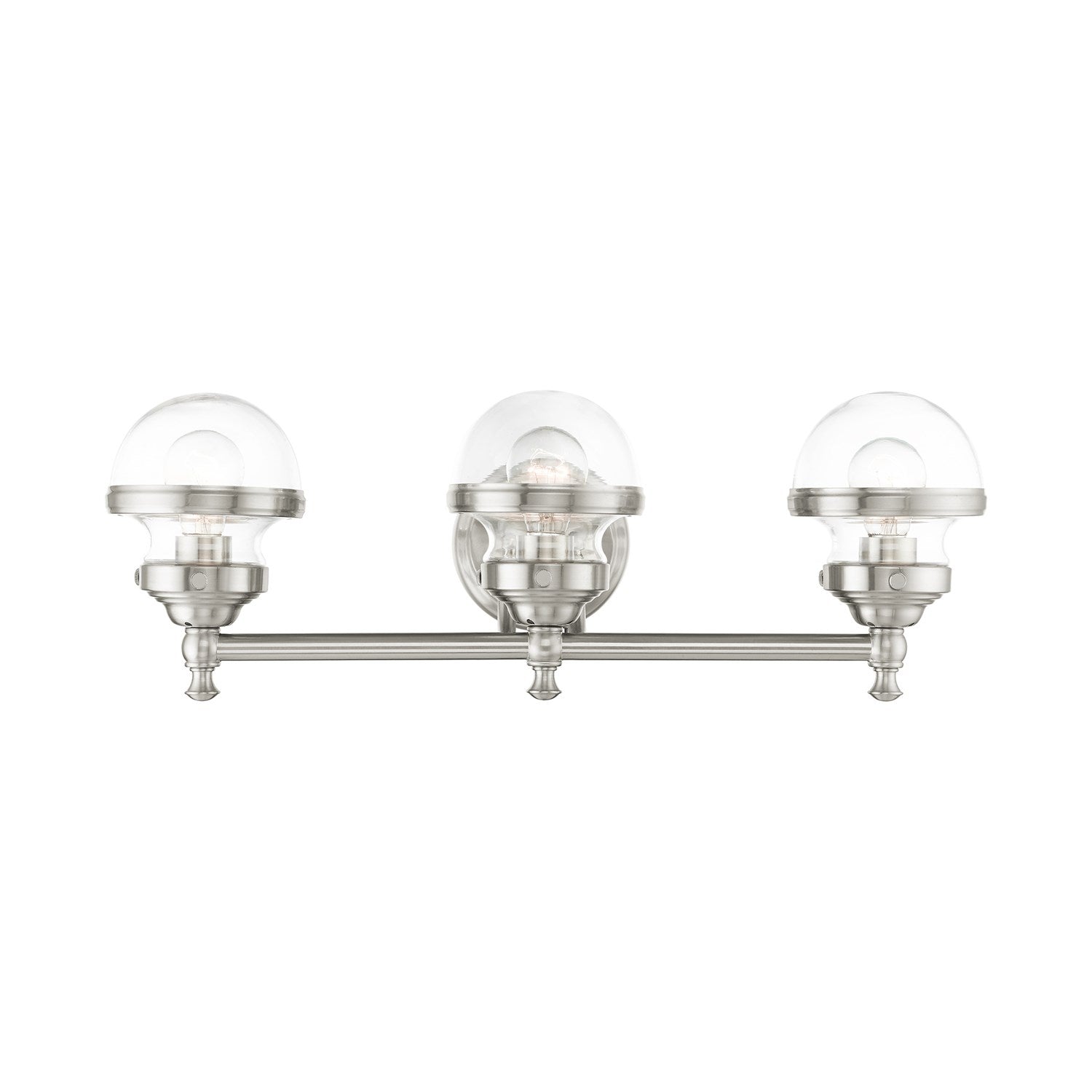 3 Light Brushed Nickel Bath Vanity by Livex Lighting