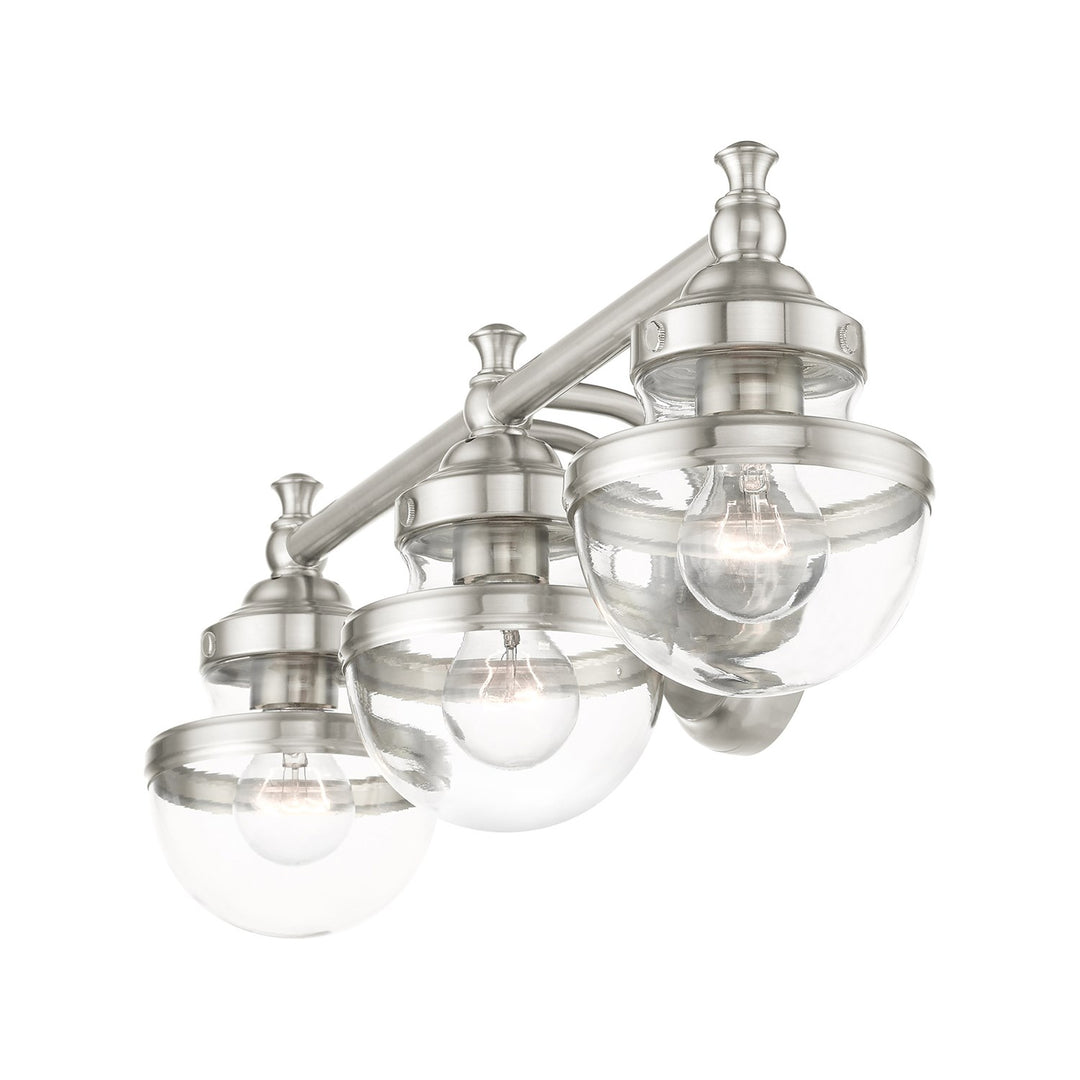 3 Light Brushed Nickel Bath Vanity
