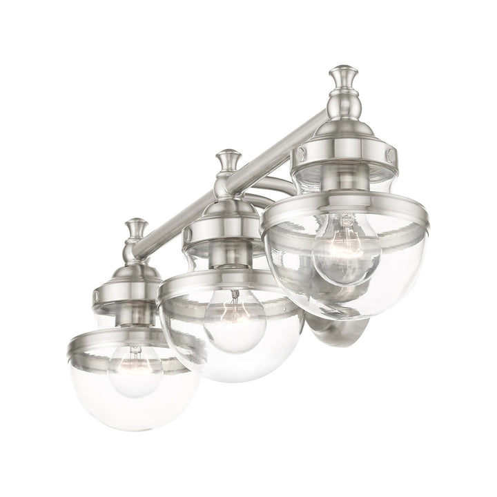 3 Light Brushed Nickel Bath Vanity