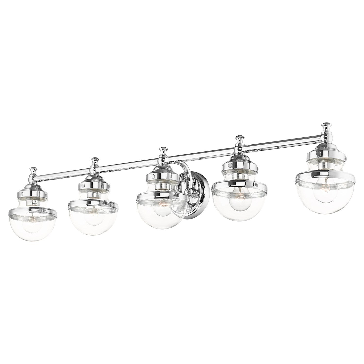 5 Light Polished Chrome Bath Vanity