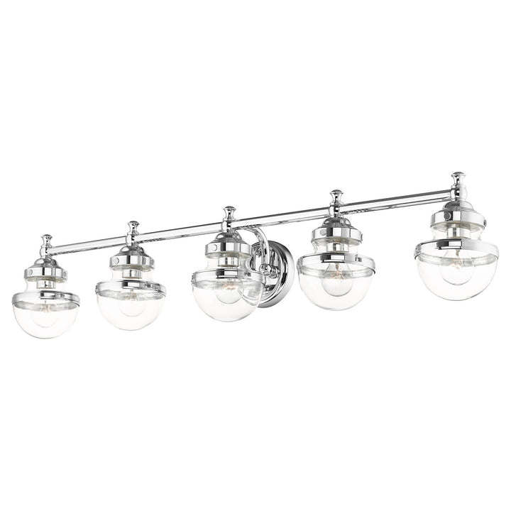 5 Light Polished Chrome Bath Vanity