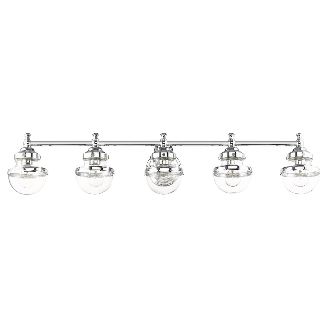 5 Light Polished Chrome Bath Vanity