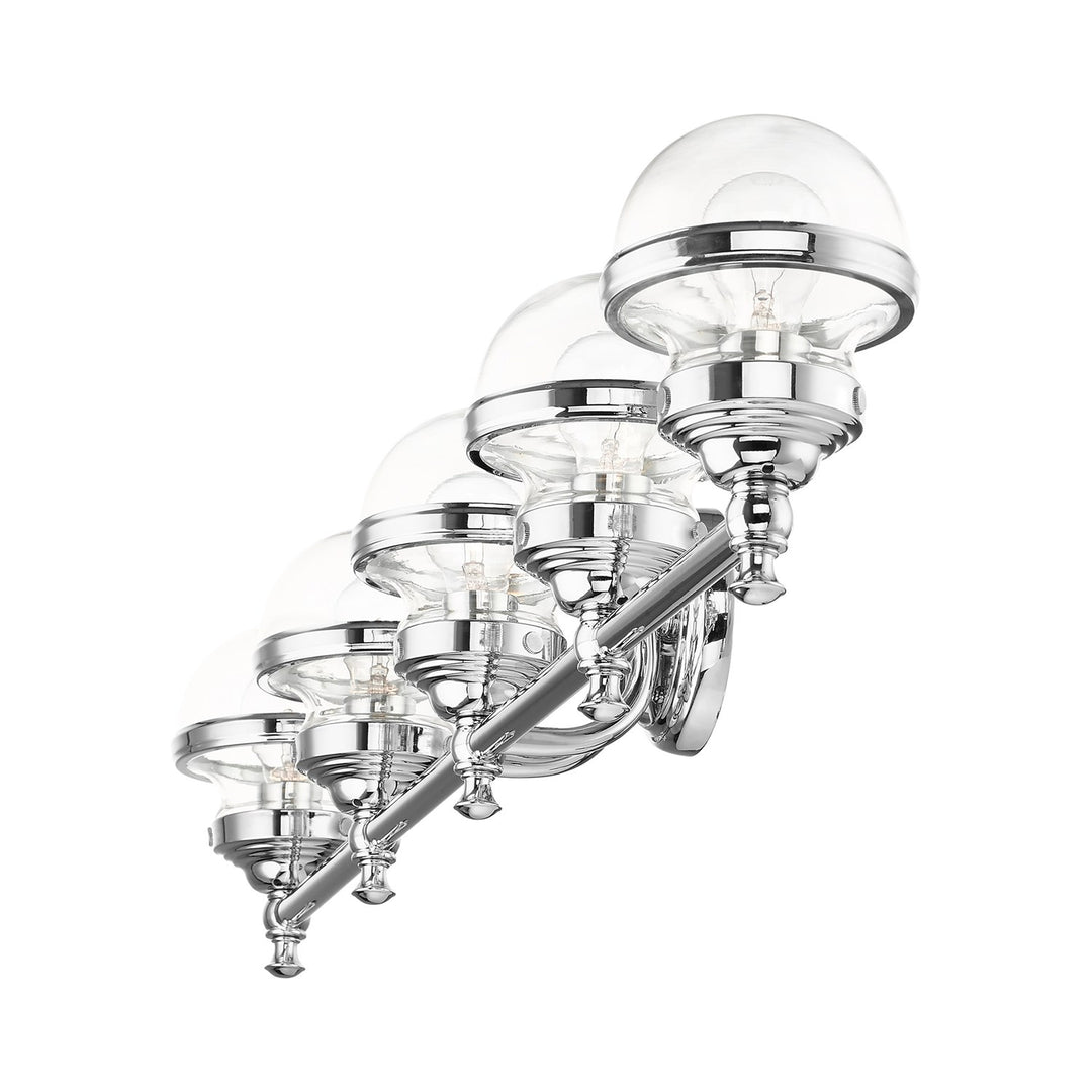 5 Light Polished Chrome Bath Vanity