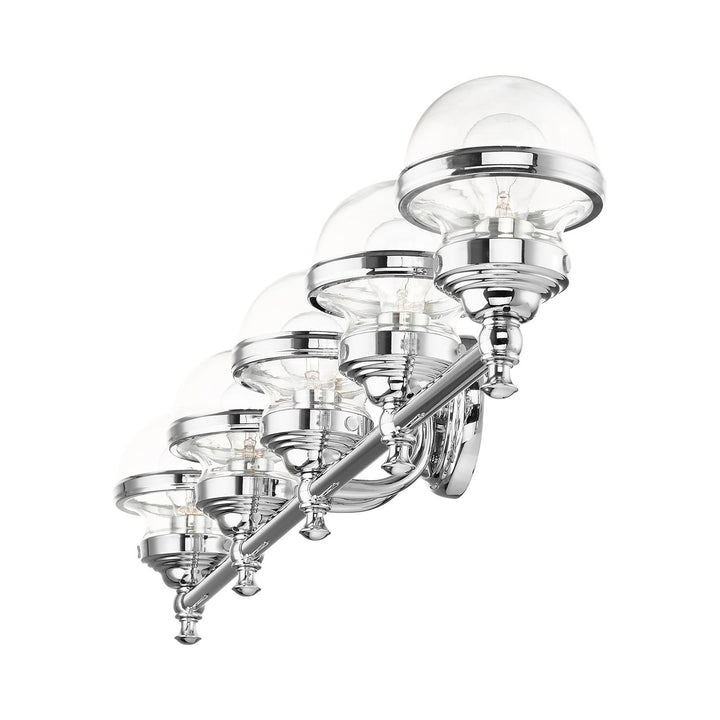 5 Light Polished Chrome Bath Vanity