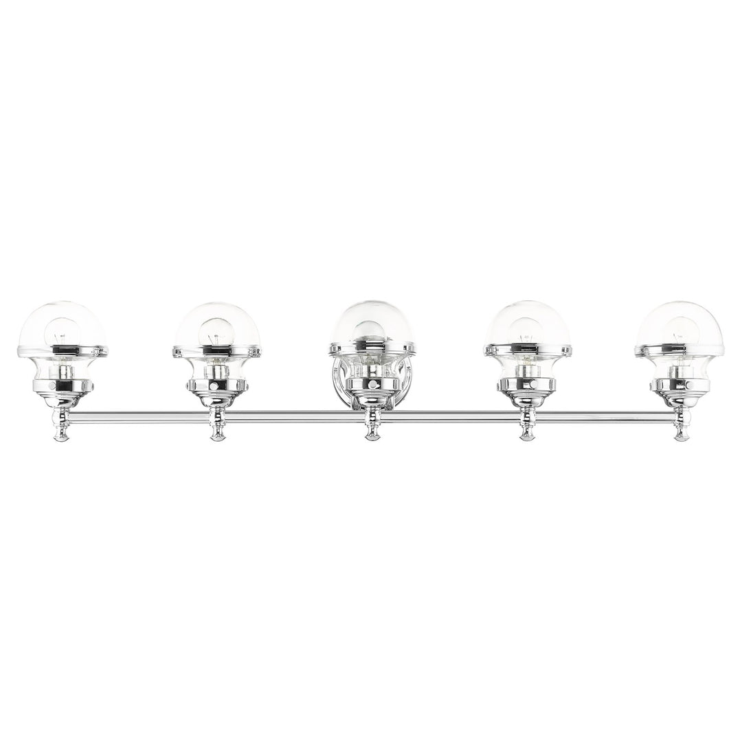 5 Light Polished Chrome Bath Vanity