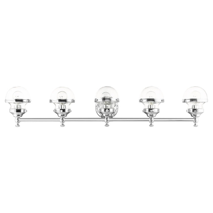 5 Light Polished Chrome Bath Vanity