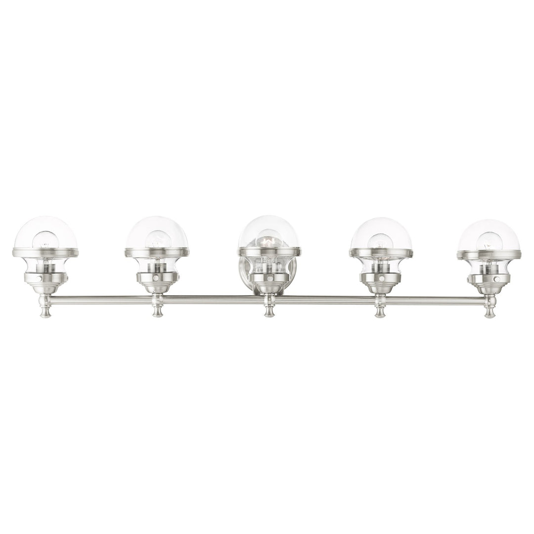 5 Light Brushed Nickel Bath Vanity by Livex Lighting