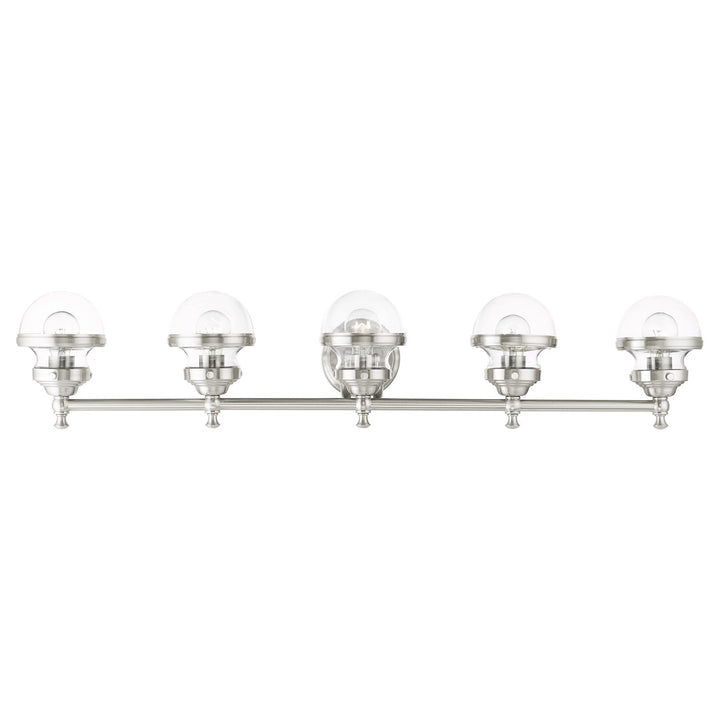 5 Light Brushed Nickel Bath Vanity by Livex Lighting