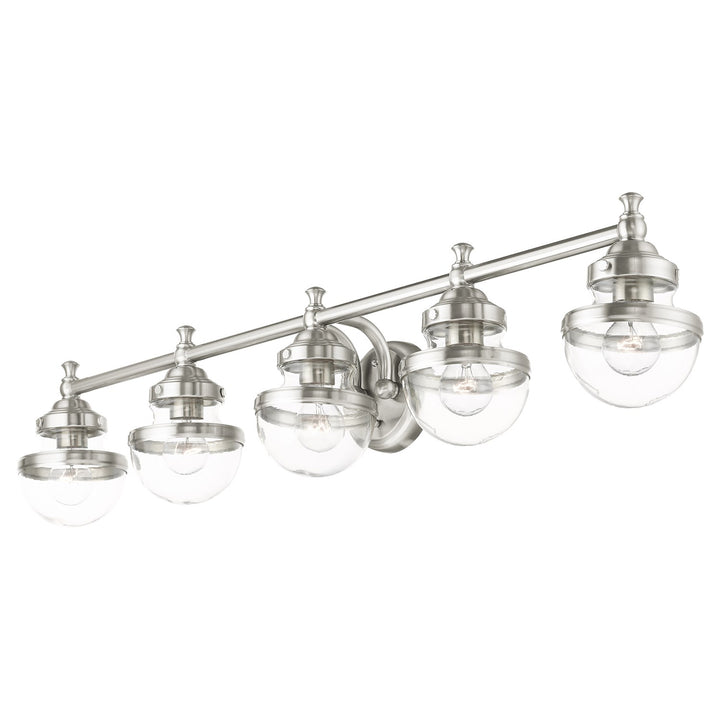 5 Light Brushed Nickel Bath Vanity