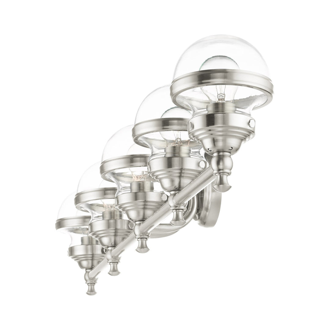 5 Light Brushed Nickel Bath Vanity