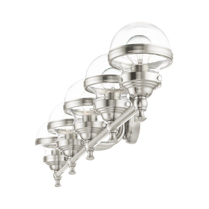 5 Light Brushed Nickel Bath Vanity