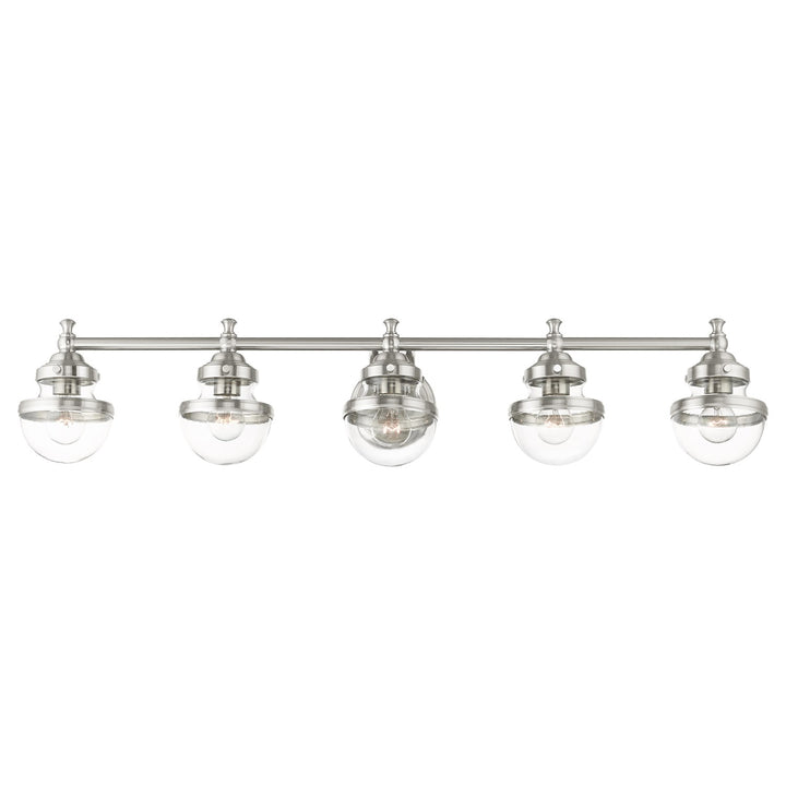 5 Light Brushed Nickel Bath Vanity