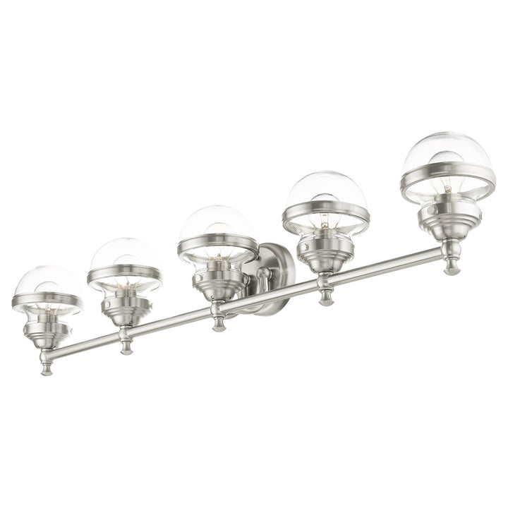 5 Light Brushed Nickel Bath Vanity