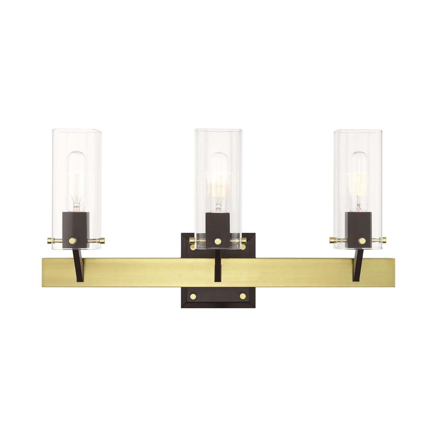 3 Light Satin Brass Vanity Sconce by Livex Lighting