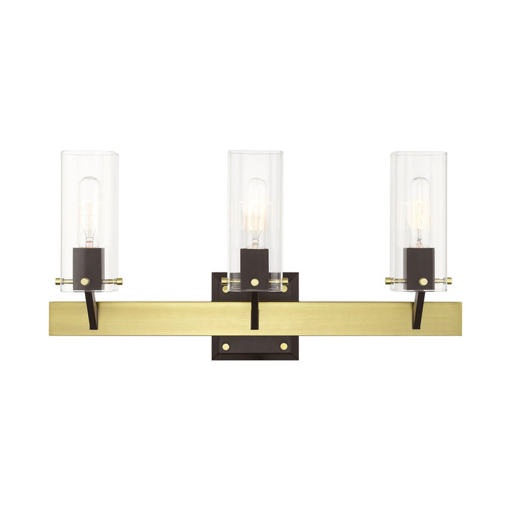 3 Light Satin Brass Vanity Sconce by Livex Lighting