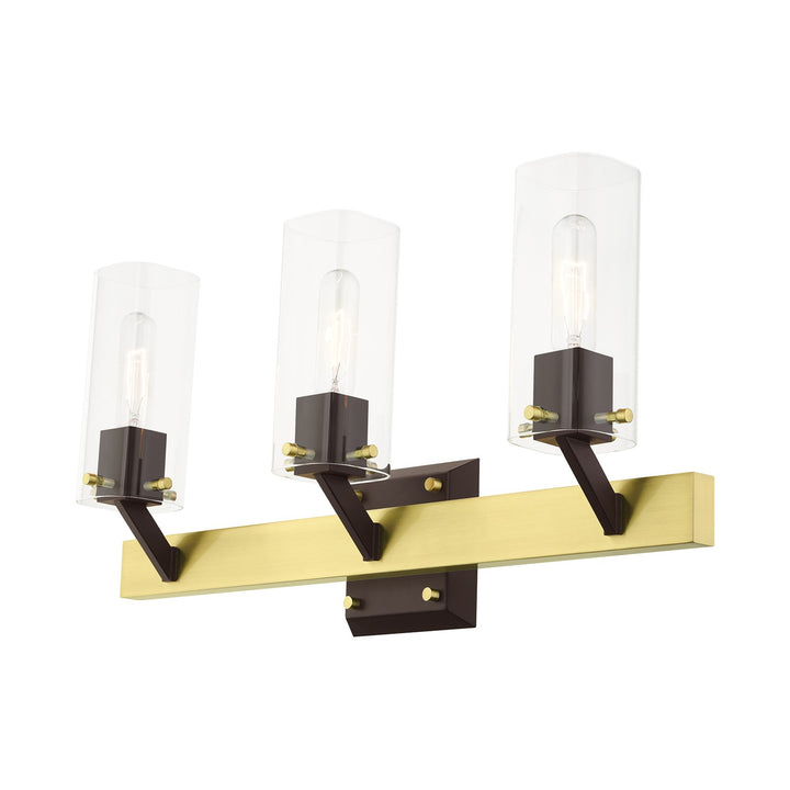 3 Light Satin Brass Vanity Sconce