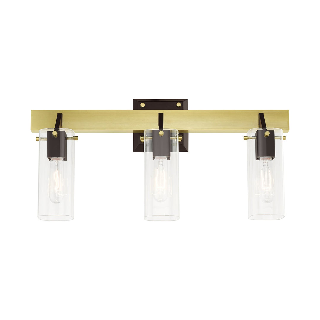 3 Light Satin Brass Vanity Sconce