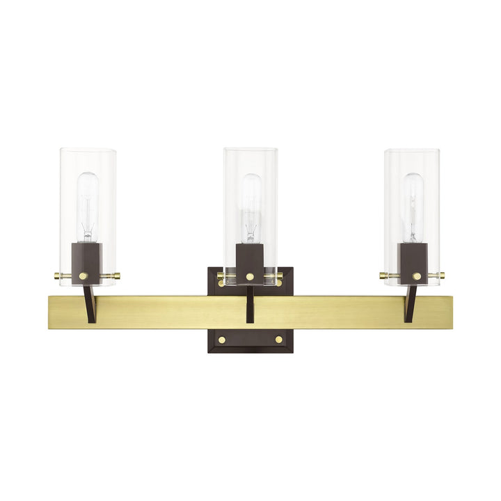 3 Light Satin Brass Vanity Sconce