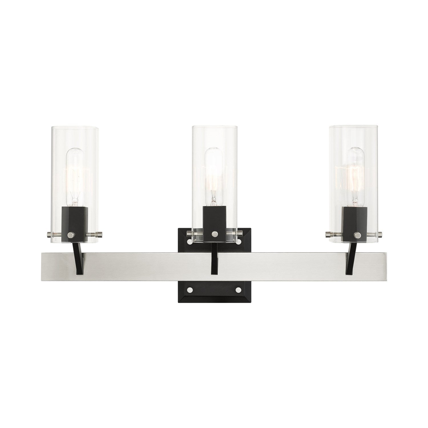 3 Light Brushed Nickel Vanity Sconce by Livex Lighting
